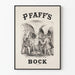 Vintage plakat Pfaff's Bock do dekoracji ściennej