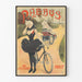 Plakat vintage Phebus Paris rower i klaun na starym samochodzie