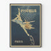 Plakat vintage Phébus Paris z Aniołem Rozpostartym Skrzydła