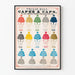 Plakat vintage kampanii prezydenckiej 1868 - Kolorowe peleryny i czapki - Filadelfia