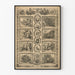 Dekoracyjny plakat Pictorial Pilgrim's Progress - Klasyczne ilustracje w czerni i bieli