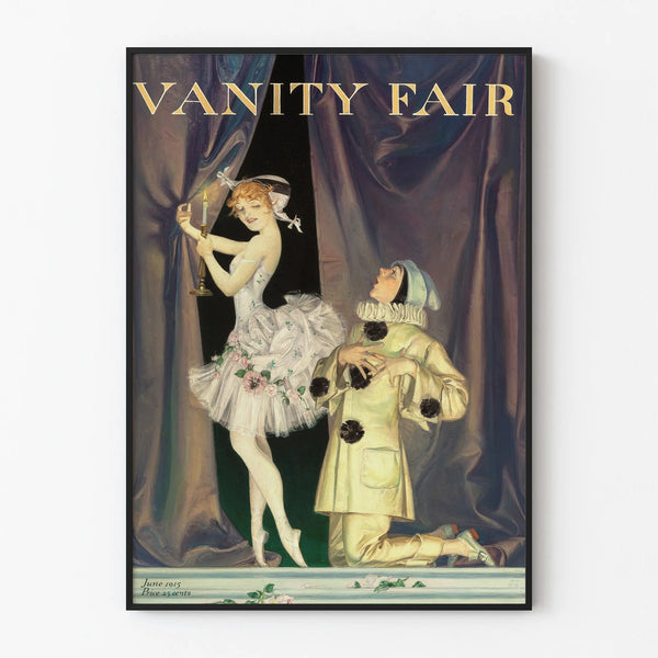 Plakat vintage Pierrot i Colombine na scenie