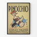 Plakat vintage Pinokio – Dekoracja ścienna teatr klasyczny