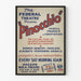 Plakat vintage teatr Pinokio Federal Theatre