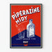 Plakat vintage Pipérazine Midy dekoracja ścienna retro