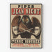 Plakat vintage Pipes Jean Nicot Ziemia Jodowana do dekoracji ściennej