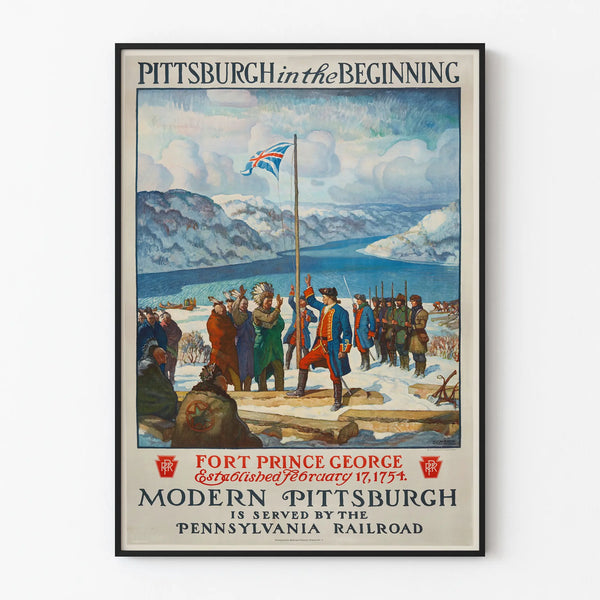 Plakat vintage Pittsburgh na początku - historyczna dekoracja ścienna