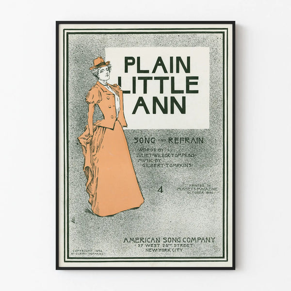 Plakat vintage Plain Little Ann w harmonii graficznej