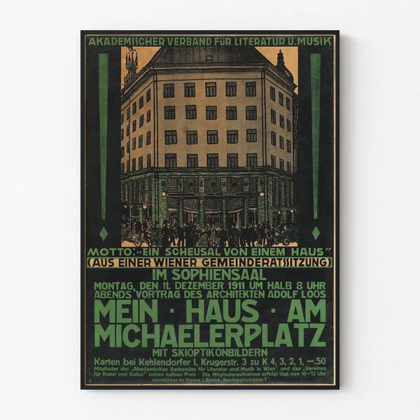 Plakat vintage na konferencję Mein Haus am Michaelerplatz