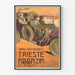 Plakat vintage Serwis Samochodowy Trieste Abbazia
