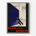 Plakat vintage Plan van de Arbeid w stylu Bauhaus