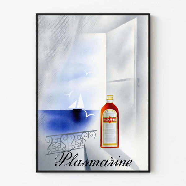 Plakat vintage Plasmarine dekoracja ścienna morska