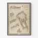 Plakat Stara mapa Oud-Holland do dekoracji ściennej w stylu vintage