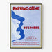 Plakat reklamowy vintage Pneumogéine - Retro medyczna dekoracja ścienna