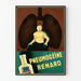 Plakat vintage Pneumogéine Renard do dekoracji ściennej medycznej
