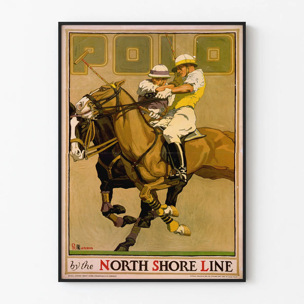 Plakat vintage Polo od North Shore Line - sportowa dekoracja ścienna