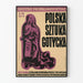 Plakat w stylu vintage gotyckiej sztuki polskiej - dekoracja ścienna