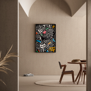 Plakat Pop Art - Stylizowane Koty