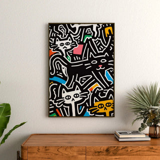 Plakat Pop Art - Stylizowane Koty