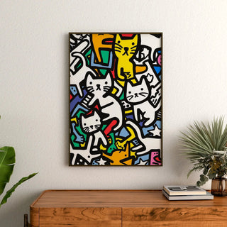 Plakat Pop Art - Taniec Kotów
