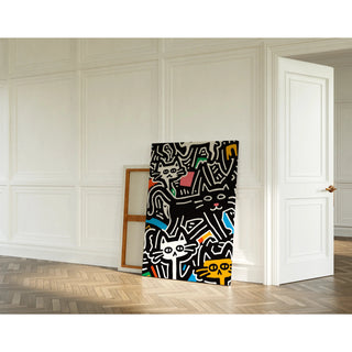 Plakat Pop Art - Stylizowane Koty