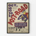Plakat vintage Post Road do dekoracji ściennej w stylu retro