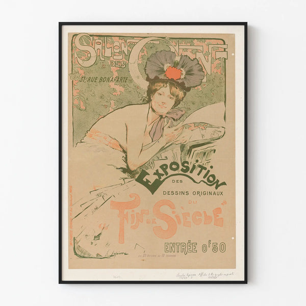 Plakat vintage Salon des Cent Wystawa na zakończenie wieku