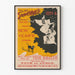 Plakat vintage New York Sunday World z czaszkami i czarnym kotem