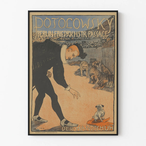 Plakat vintage Potolowsky Berlin Der Handschuh