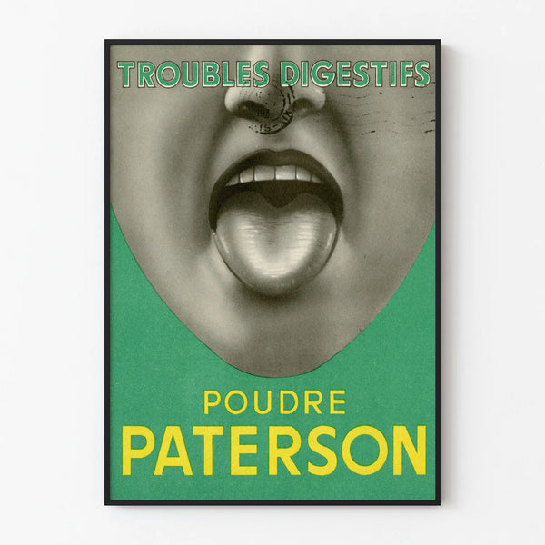 Plakat vintage Poudre Paterson na dolegliwości trawienne