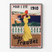 Plakat vintage Toiles Fraudet na lato 1910 - Elegancka dekoracja ścienna