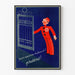 Plakat vintage reklamowy Lactobyl czerwony i niebieski