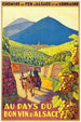 Plakat Wina z Alzacji Vintage