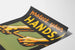 Plakat vintage Protect Your Hands do dekoracji ściennych w stylu industrialnym