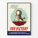 Stary plakat Pull for Victory - Vintage brytyjski plakat propagandowy