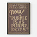 Plakat Vintage Purple jest tak samo fioletowy, jak Hollywood Playhouse