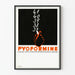 Plakat vintage Pyformine do dekoracji ściennej w stylu graficznym