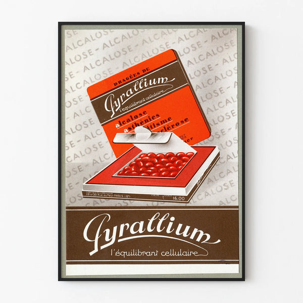 Vintage plakat Pyrallium Dragées do dekoracji ściennych
