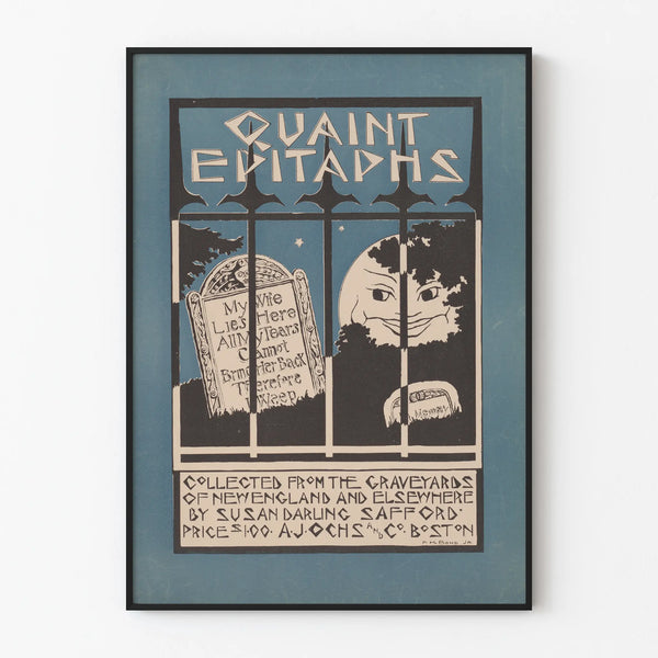 Plakat vintage urokliwe epitafia dekoracja ścienna
