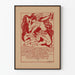 Plakat vintage „Motyw starożytnego Indii” Quatzarts 1922