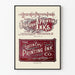 Plakat Vintage Queen City Printing Ink Co. Żywy czerwony