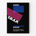 Nowoczesny graficzny plakat dekoracji ściennej R.S.V.P. T.D.S.P. A.S.A.P.