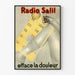 Plakat vintage Radio Salil - Retro dekoracja ścienna leki