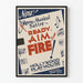 Plakat vintage muzyczny Ready Aim Fire dekoracja ścienna