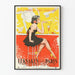 Plakat vintage elegancka kobieta na żółtych obcasach