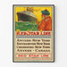 Plakat Vintage Czerwona Gwiazda Linia - Rejsy z Antwerpii, Southampton i Cherbourga do Nowego Jorku