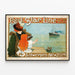 Plakat vintage Red Star Line Antwerpia-New York do dekoracji ściennych — oprawiony obraz na ścianie
