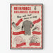 Plakat vintage wzmocnienie odzieży dziecięcej