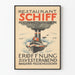 Plakat Vintage Restauracja Schiff Kleinhüningen 1928