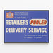 Plakat Vintage Retailers Pooled Delivery Service — oprawiony obraz na ścianie